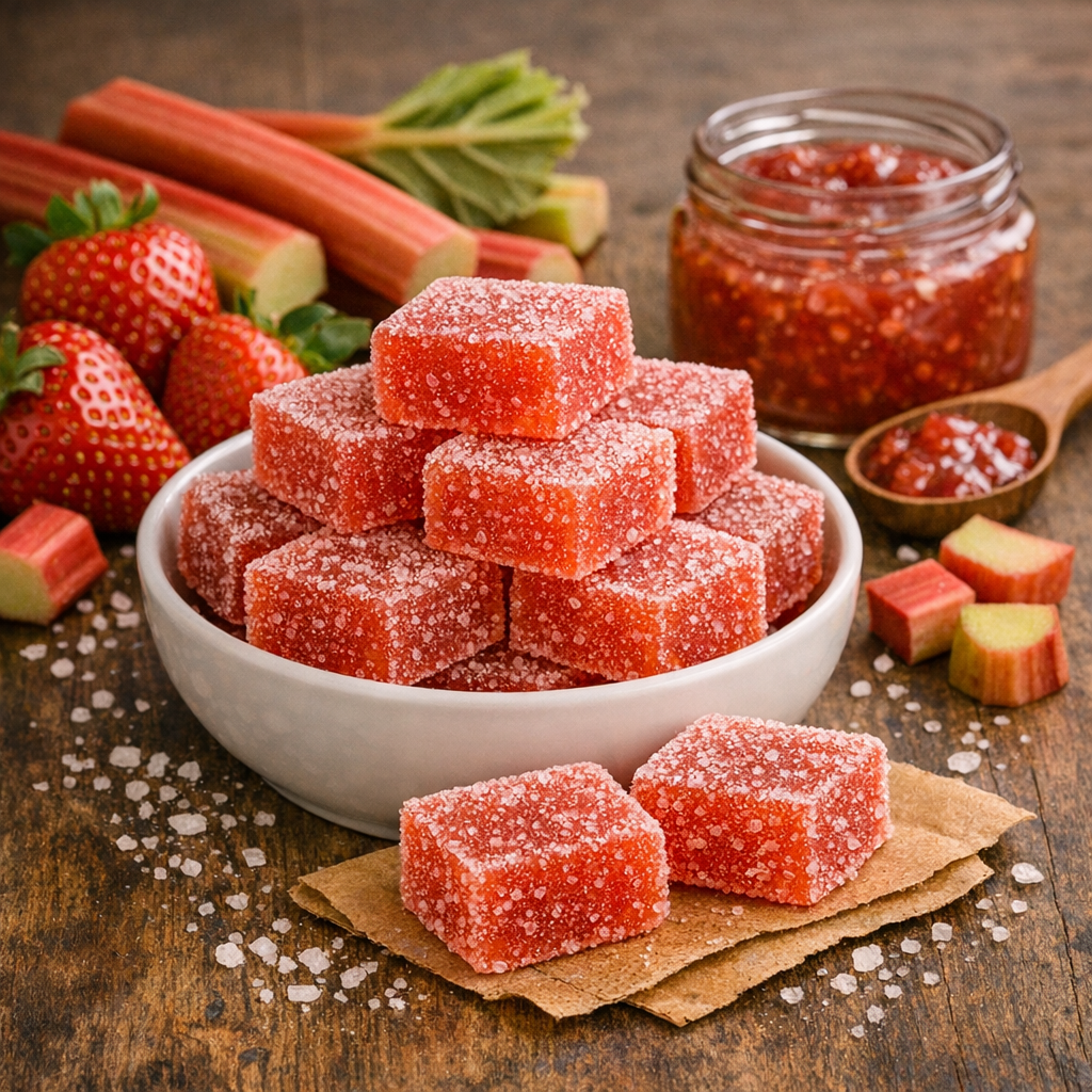 Pâtes de fruits - Fraises & Rhubarbe