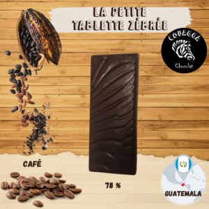 Tablette Couagga - Noir 78% Guatemala - Café