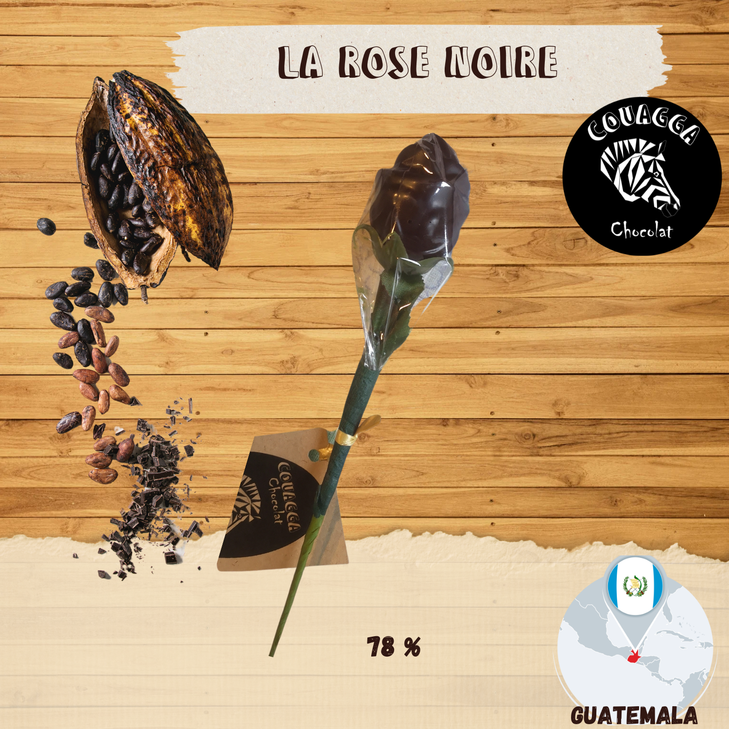 Rose creuse - Chocolat noir 78% Guatemala